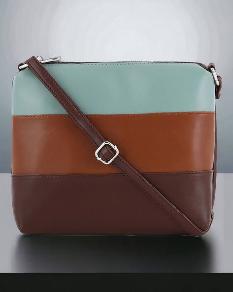 Colourblock Sling Bag with Adjustable Strap