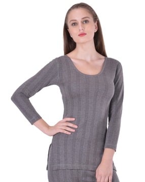 Striped Thermal Long Top