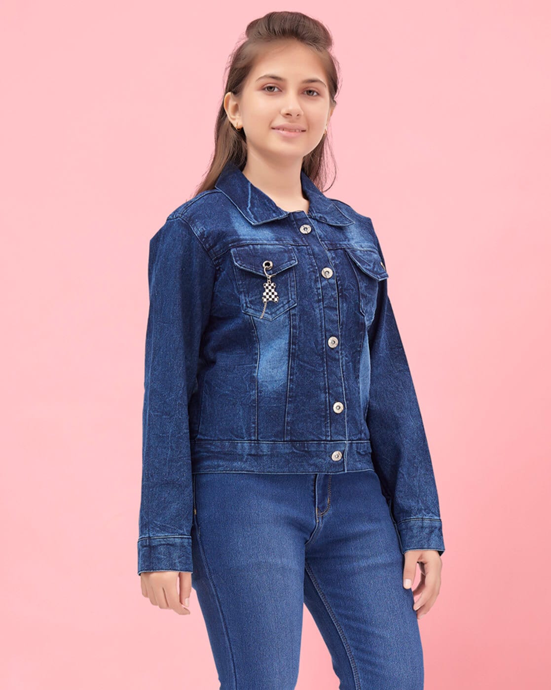 Buy Jordache Toddler Girls Ruffle Denim Jacket at Ubuy India