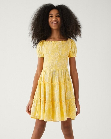 Marks and 2024 spencer yellow dress