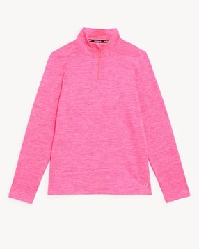 Heathered Half-Zip Sports Top-image-2
