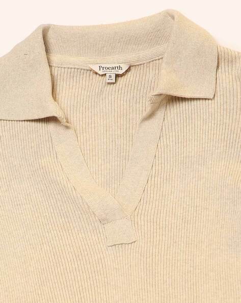 V neck sweater with hotsell polo shirt