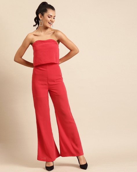 Top 156+ womens red jumpsuit latest