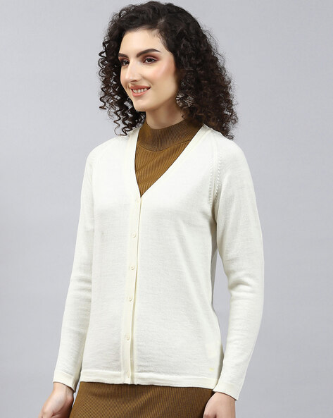 Womens off clearance white cardigan sweater