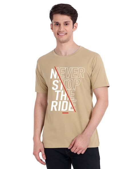 Buy Beige Tshirts for Men by Styli Online