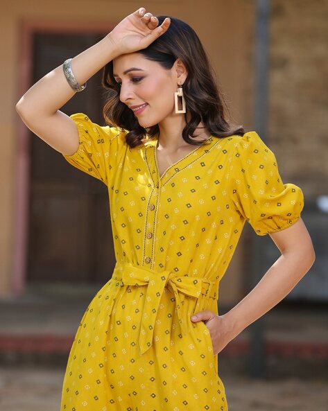 Mustard polka clearance dot jumpsuit