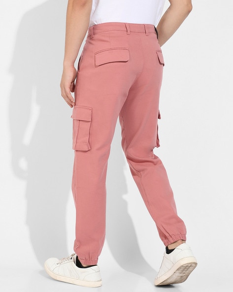 Buy Pink Trousers & Pants for Men by Campus Sutra Online