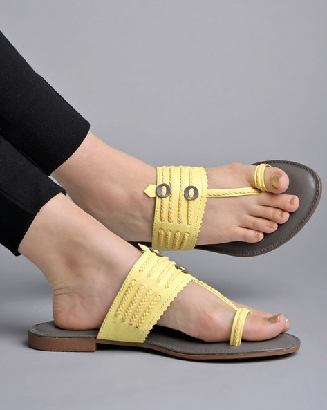 Buy Brown Flat Sandals for Women by CATWALK Online | Ajio.com