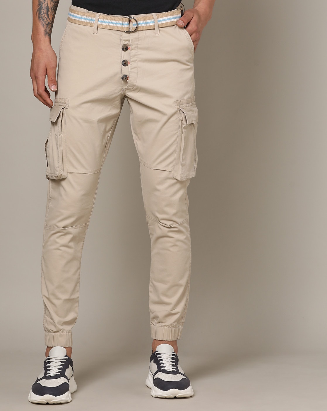 Buy Beige Trousers  Pants for Men by SPORTS 52 WEAR Online  Ajiocom
