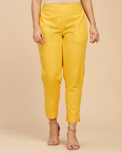 Ankle Length Pants with Elasticated Waistband Price in India
