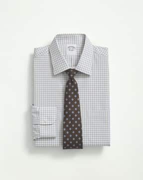 Buy BROOKS BROTHERS Checked Supima Cotton Non-Iron Shirt White