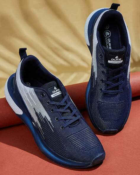 Mens navy running on sale shoes