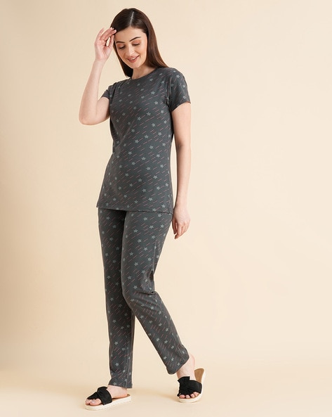 Grey star pyjamas online womens