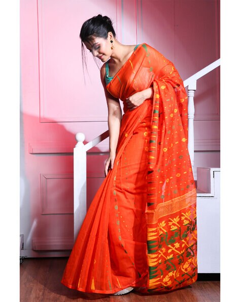 Orange Art Silk Classic Style Saree 5282SR15