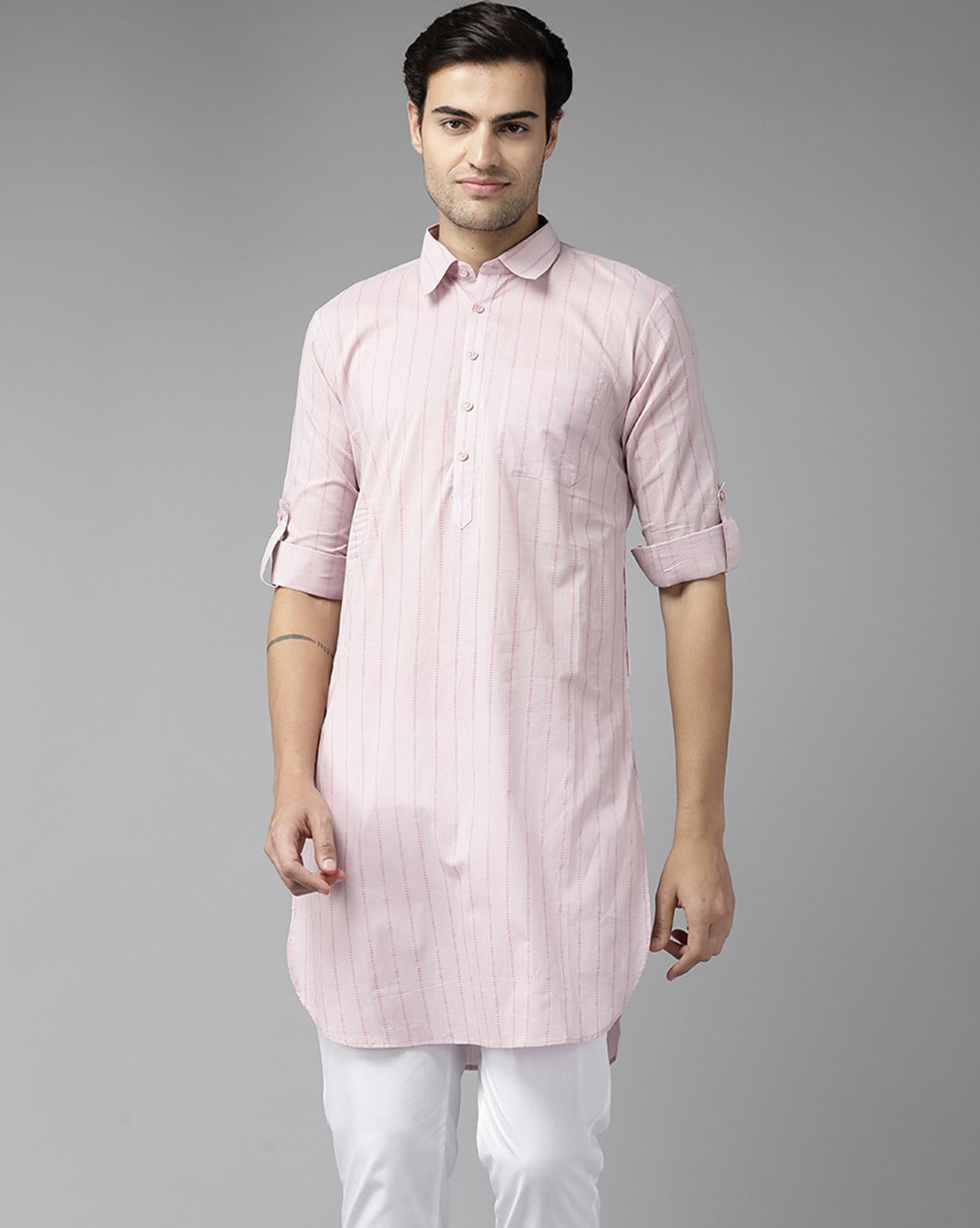 Baby pink outlet colour kurta pajama