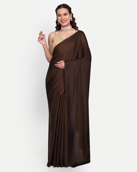 Coffee Brown Simar Silk Zari Woven SareeDefault Title | Saree, Zari,  Festival wear