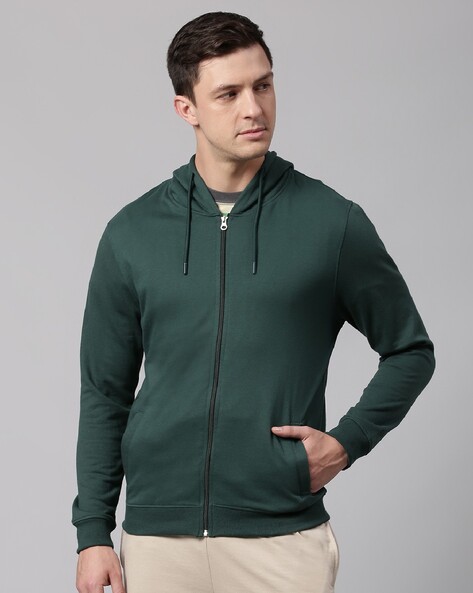 Emerald green zip up hoodie on sale