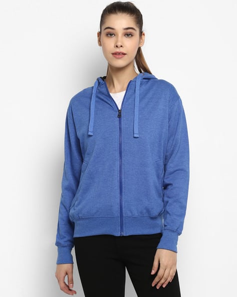 Buy Royal Melange Sweatshirt Hoodies for Women by ALAN JONES