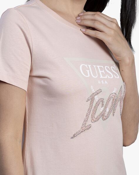 Pink hotsell guess shirt