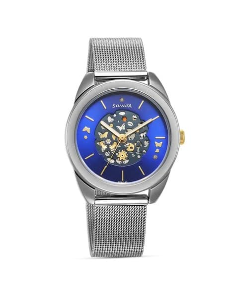 SONATA Women Unveil Analogue Watch with Stainless Steel Strap -8182BM02
