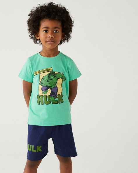 Buy Green Blue Nightsuit Sets for Boys by Marks Spencer Online Ajio