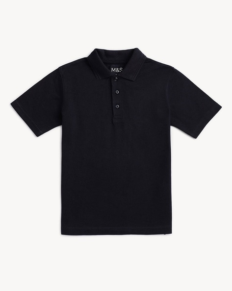 M&S Cotton Polo T-Shirts Black