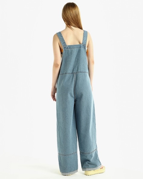 Topshop Tall casual dungaree jumpsuit in blue | ASOS-calidas.vn