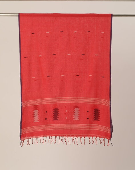 Jamdani Stole with Woven Motifs Price in India