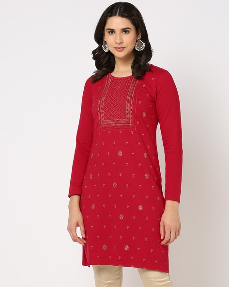 Buy online Blue Woolen Kurti from winter wear for Women by Madrona for  ₹1629 at 0% off | 2024 Limeroad.com