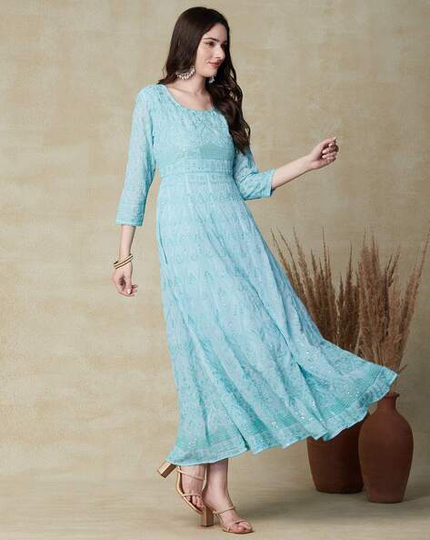 Turquoise hotsell embroidered dress