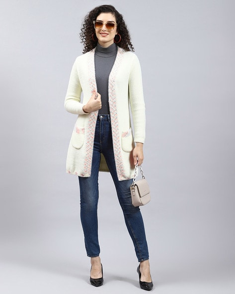 Buy Off white Sweaters & Cardigans for Women by MONTE CARLO Online