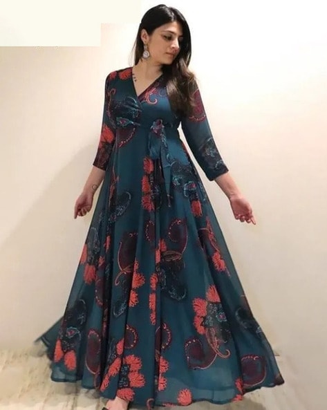 Buy New Bollywood Designer Rayon Printed Stylist Gown for Women Online in  India - Etsy