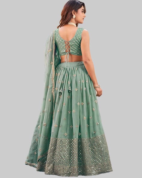 Embellished Lehenga Choli Set with Dupatta