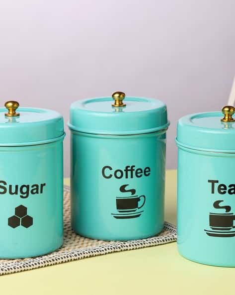 Stainless Steel Amazon Tea Coffee Sugar Barnyard Designs Vintage