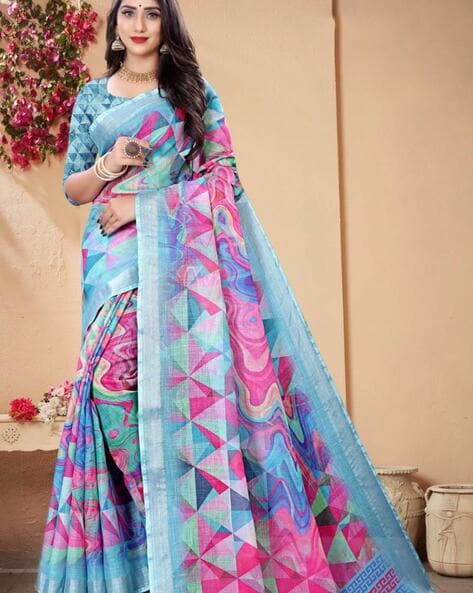 casual cotton linen sarees online sri lanka -773795099 | Heenastyle