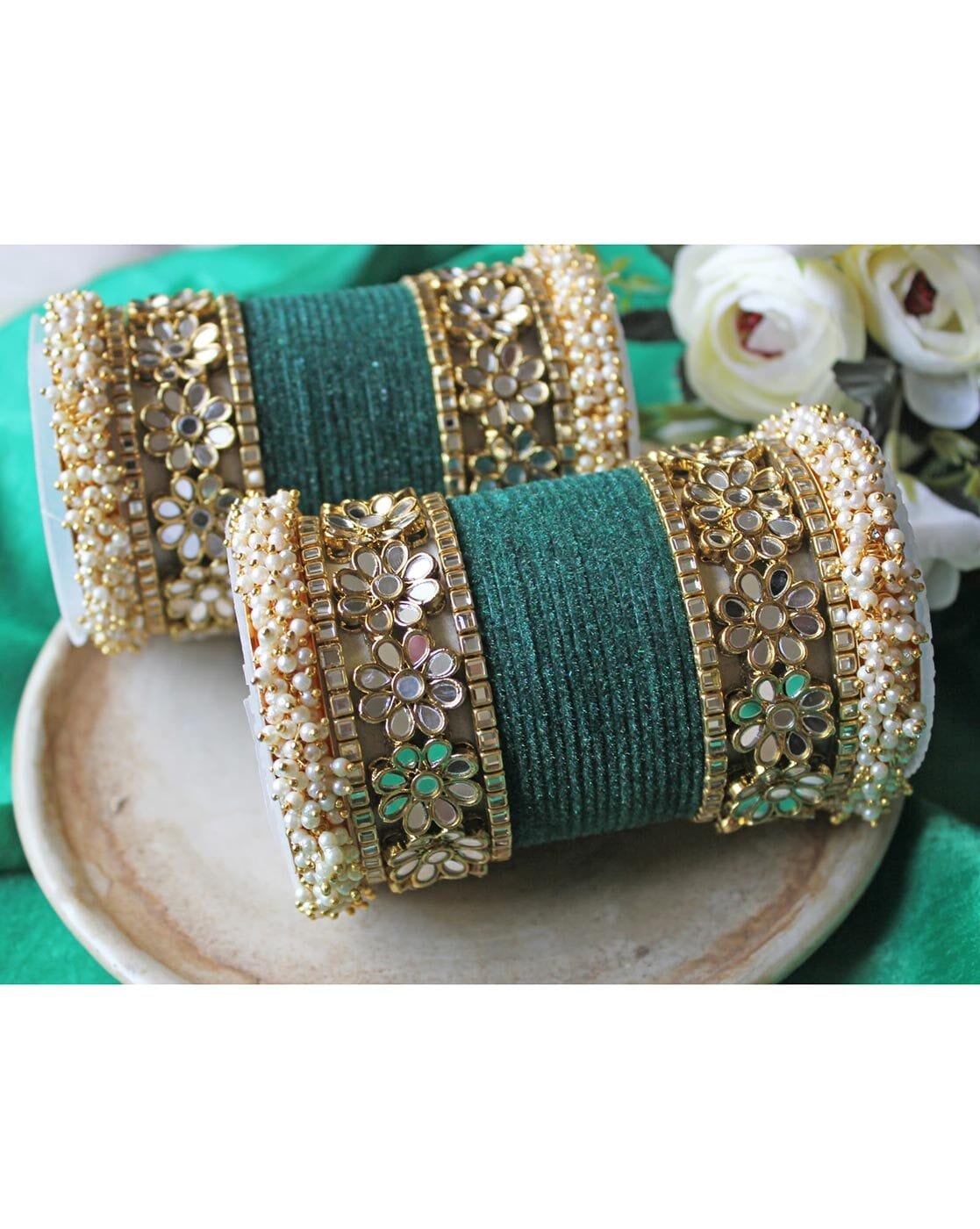 Sea clearance green bangles