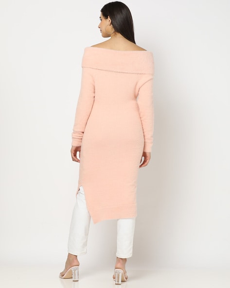 Off the shoulder long cheap sweater dress