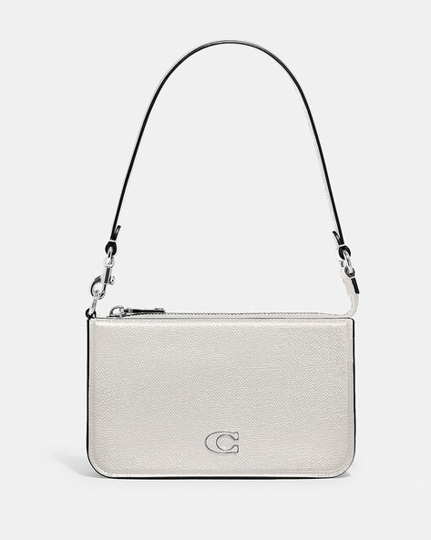 Buy Coach Pouch Bag with Signature Canvas Interior | White Color Men | AJIO  LUXE