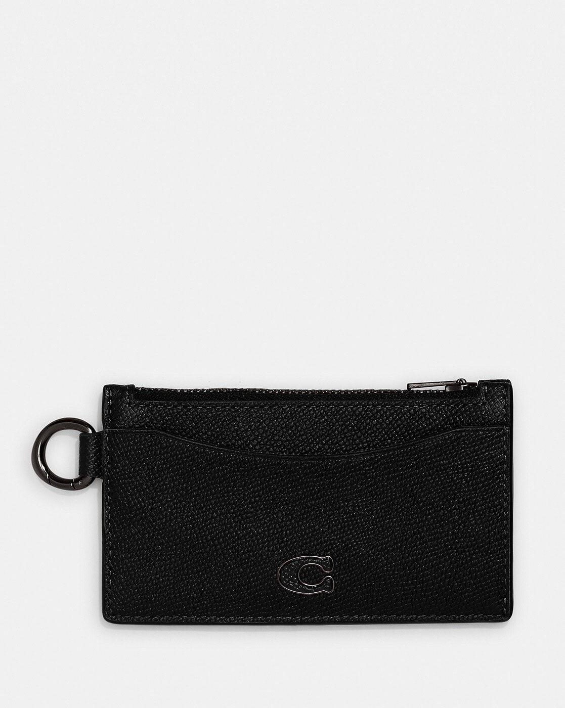 COACH Leather Small Zip Around Braided Card Case | Dillard's