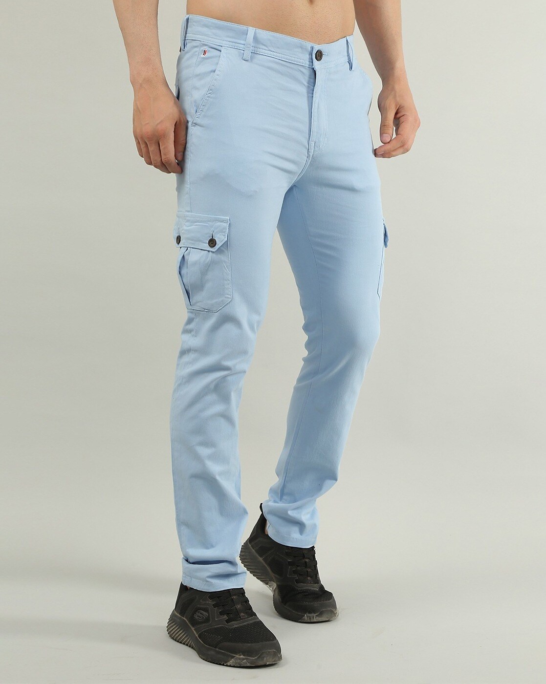 Buy The Roadster Lifestyle Co Men Grey Slim Fit Solid Trousers - Trousers  for Men 10653610 | Myntra