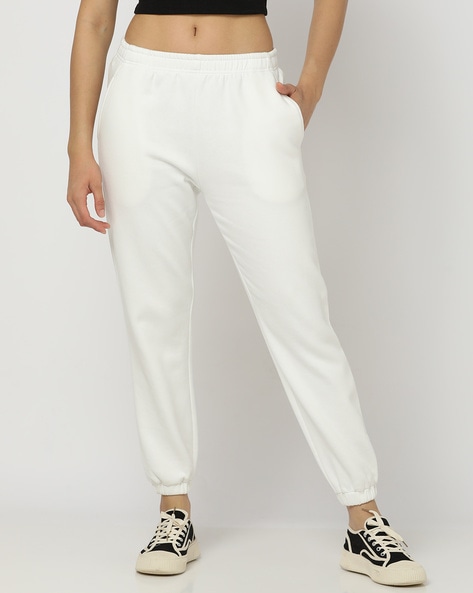White Logo-print cotton-jersey track pants | Moncler | MATCHES UK