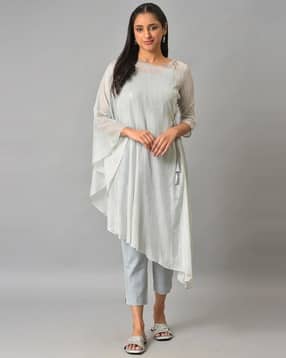 aurelia Women Asymmetric Kurta with Inner & Pants Set-picture-39