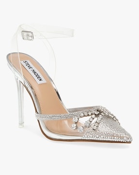 Wide discount clear heels