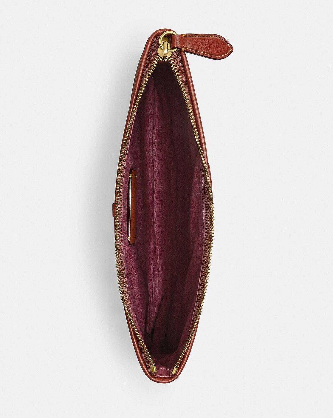 Buy Coach Zip Top Closure Pouch 28 in Signature Canvas | Beige