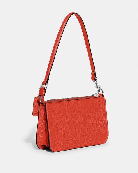 Buy Coach Pouch Bag with Signature Canvas Interior | Orange Color