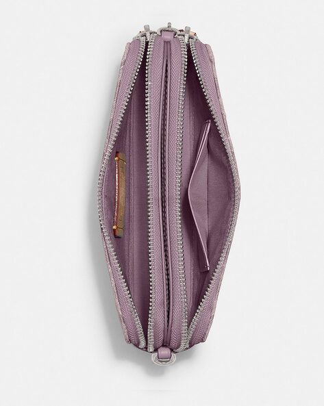 NWT COACH Double corner zip wristlet , Soft lilac color.lots of room. -  Women's handbags
