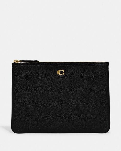 Buy Coach Zip Top Closure Pouch 28 | Rust Color Women | AJIO LUXE