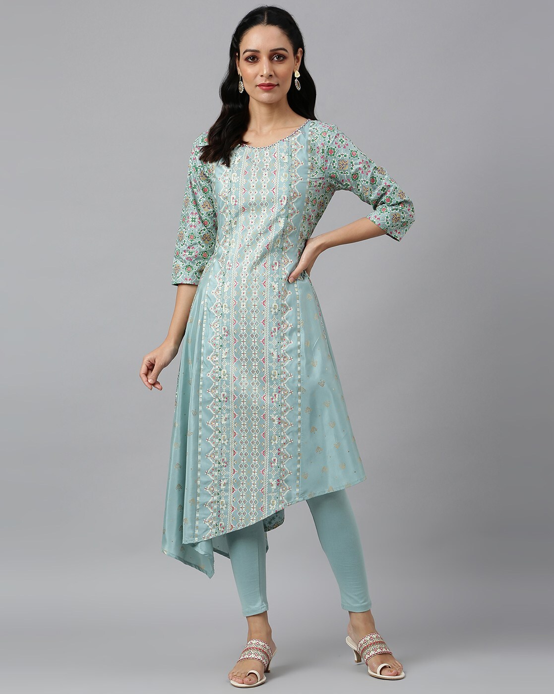 BT - Savory sky blue crepe casual kurti