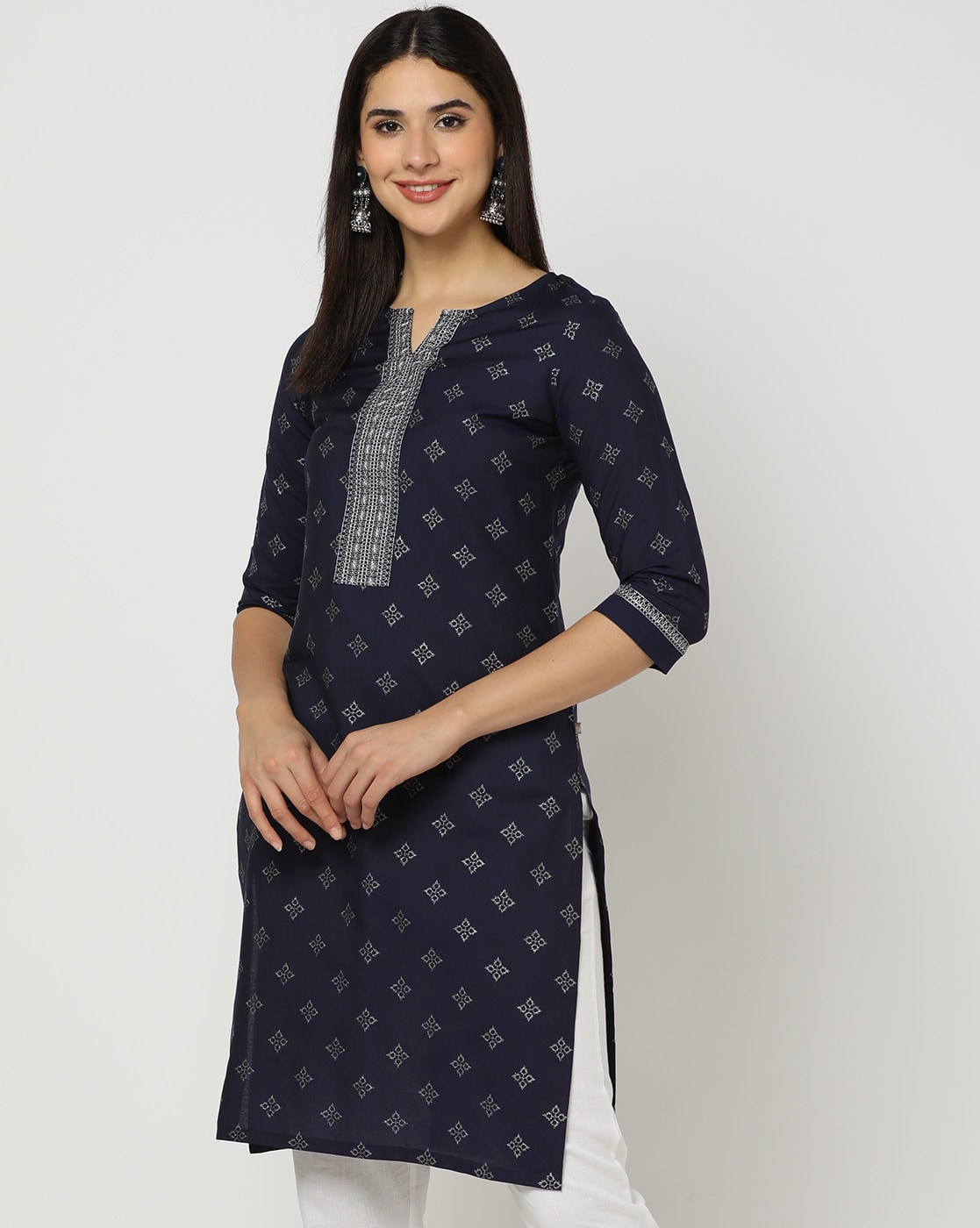 Avaasa Indian Kurta Dress And Chudidar Leggings Blue Size M - $50