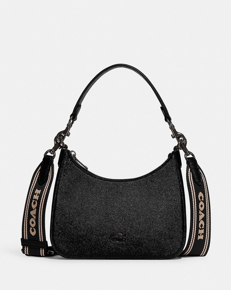 Buy Coach Hobo Crossbody with Signature Canvas Interior Black